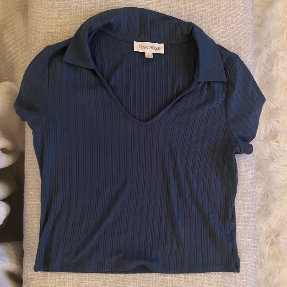 Blue collar short sleeve